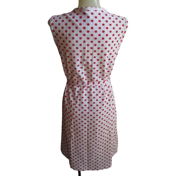 Vintage Women's Dress 8/10 Polka Dot 1970's Flutterbye Stretch Polyester Disco - Picture 4 of 7